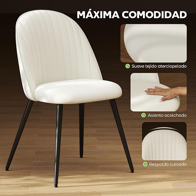 Silla de comedor tapizada